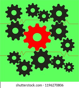 Gear icon cogs backgrond
