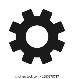 Icono del engranaje, signo de los engranajes, símbolo de la configuración de estilo plano de diseño de moda, color editable. ilustración vectorial aislada en fondo en blanco