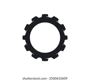 Gear icon. Cogwheel, parameter or setting symbol. Engineering symbol. Mechanics icon. Black gear wheel icon vector design and illustration. 
