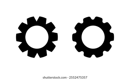 Gear icon. Cogwheel setting symbol. Gear silhouette vector Illustration