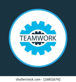 Gear icon colored symbol. Premium quality isolated cogwheel element in trendy style.