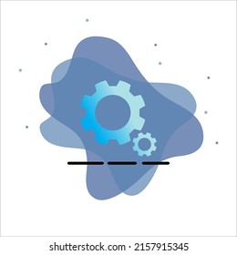 Gear Icon Design, With Background
