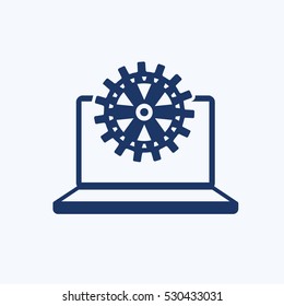 Gear icon design, clean vector