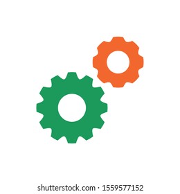 Gear icon design, Cog circle wheel machine part technology industry and technical theme Vector illustration