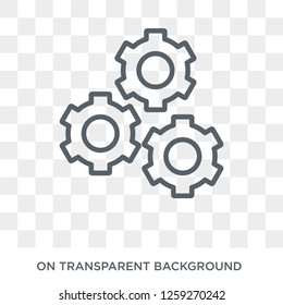 Gear icon. Gear design concept from  collection. Simple element vector illustration on transparent background.