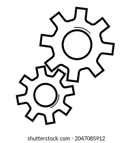 diseño de icono de marcha, signo de ajuste o símbolo