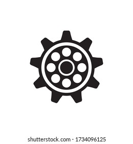Gear icon design template vector isolated illustration