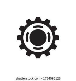 Plantilla de diseño de icono de engranaje vector ilustración aislada