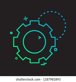 Gear icon design vector 