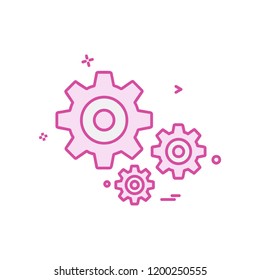 Gear icon design vector