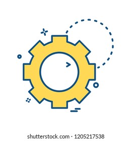 Gear icon design vector 