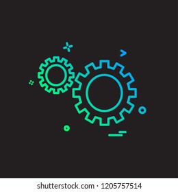 Gear icon design vector