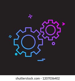 Gear icon design vector