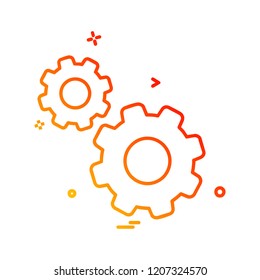 Gear icon design vector 