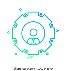 Gear icon design vector 