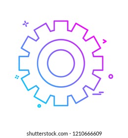 Gear icon design vector