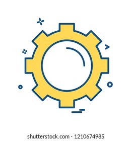 Gear icon design vector 