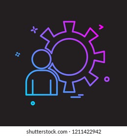 Gear icon design vector