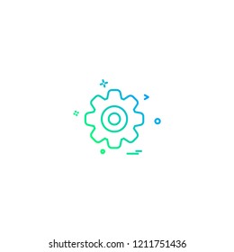 Gear icon design vector 