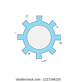 Gear icon design vector 