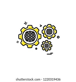 Gear icon design vector 