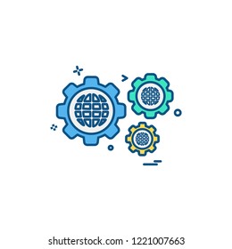 Gear icon design vector 