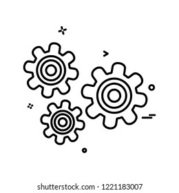 Gear icon design vector
