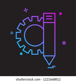 Gear icon design vector 