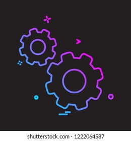 Gear icon design vector 