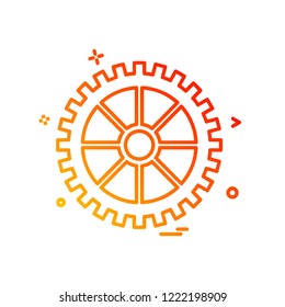 Gear icon design vector