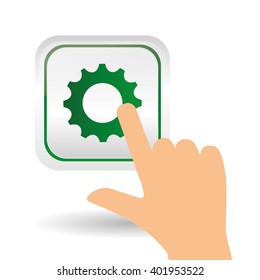 gear icon design, vector illustration