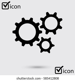 Gear icon.The development and management of business processes.