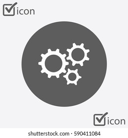 Gear icon.The development and management of business processes.