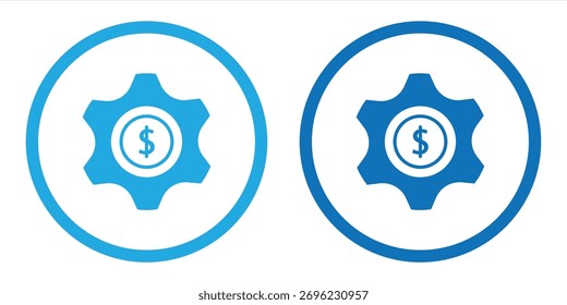 gear icon with dollar symbol, vector illustration