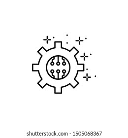 Gear icon. Element of artificial intelligence