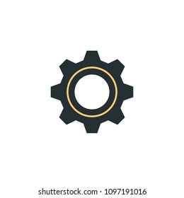 gear icon. Element of web icon with one color for mobile concept and web apps. Isolated gear icon can be used for web and mobile on white background