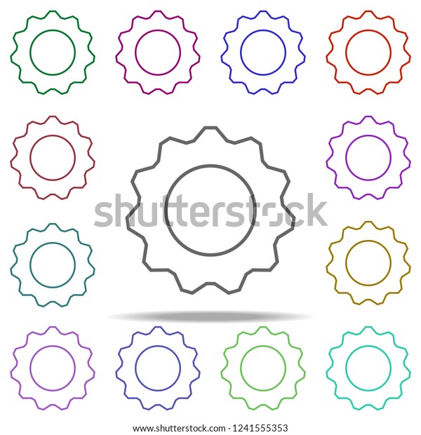 gear icon. Elements of auto workshop in multi\
color style icons. Simple icon for websites, web design, mobile\
app, info graphics on white\
background