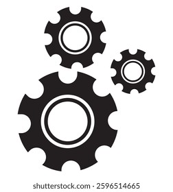 Gear icon for engineering concept on white background,vector illustration.