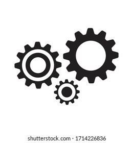 diseño plano de icono de engranaje , diseño de icono de configuración vectorial 