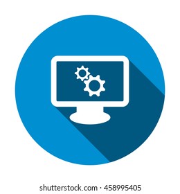 gear Icon, flat design style