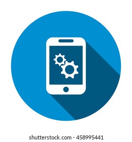 gear Icon, flat design style