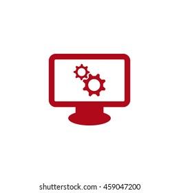 gear Icon, flat design style
