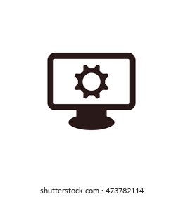 gear Icon, flat design style