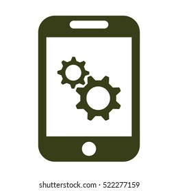 gear Icon, flat design style