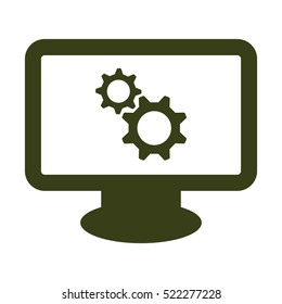 gear Icon, flat design style