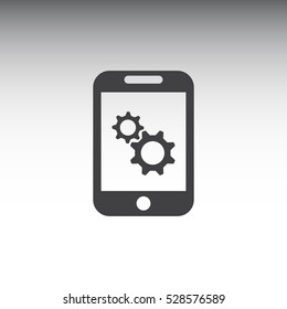 gear Icon, flat design style