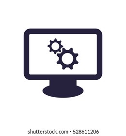 gear Icon, flat design style