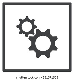 gear Icon, flat design style