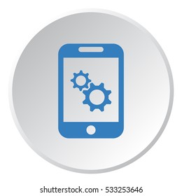 gear Icon, flat design style