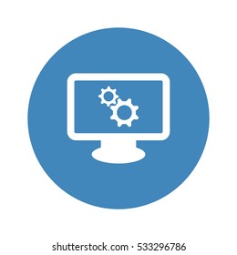 gear Icon, flat design style